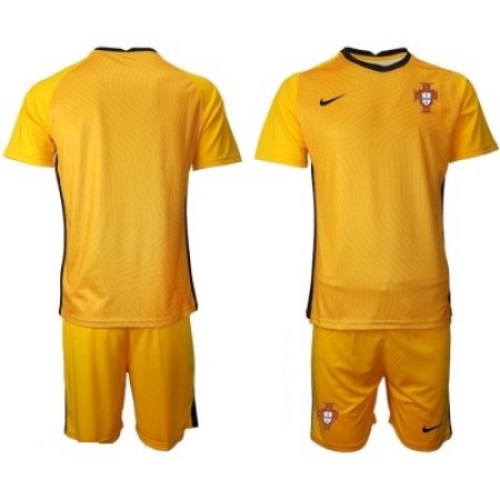 Fußballtrikots Portugal Torwart Kinder Auswärts Trikotsatz Euro 2020